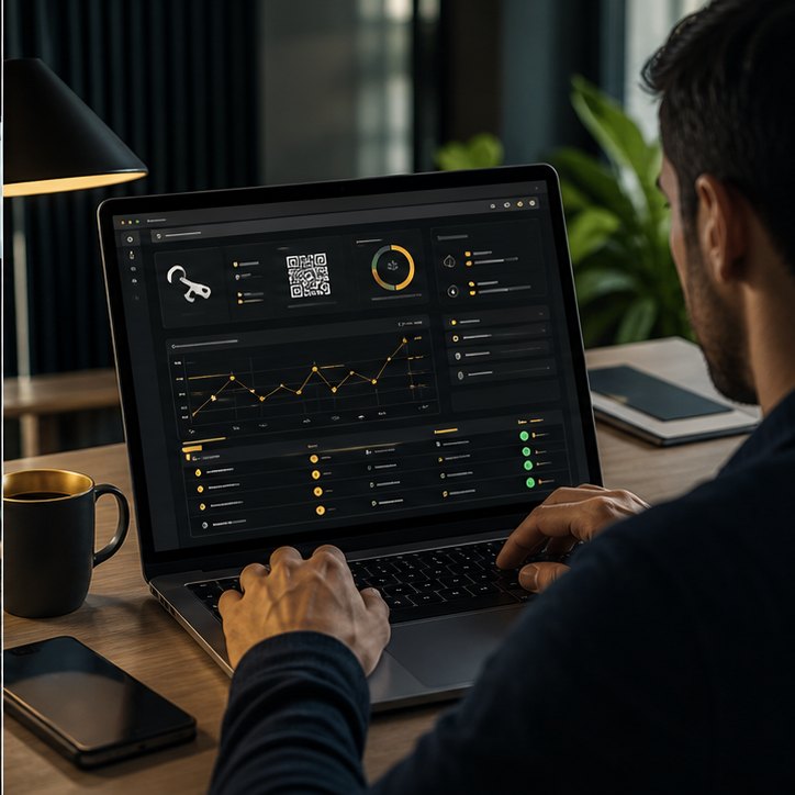 Operator using Oxeil dashboard for keys and delivery history
